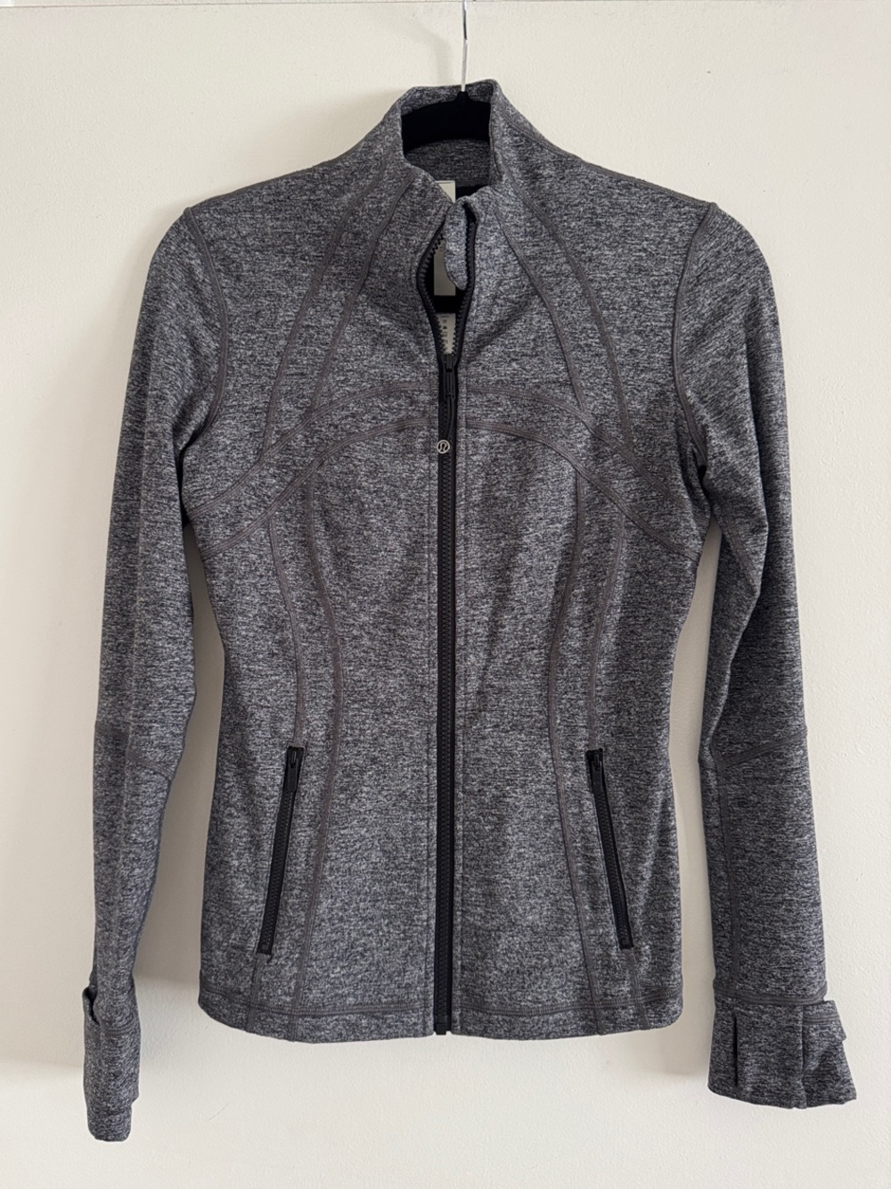 lululemon athletica Heathered Dark Gray Zip-Up Jacket